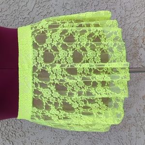 Lace Mini Skirt Neon Green 💚